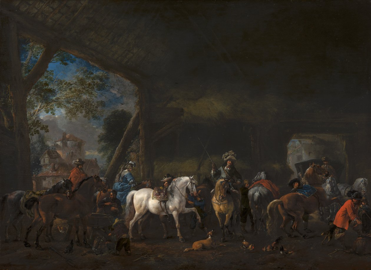 Die Ankunft im Stall von Philips Wouwerman