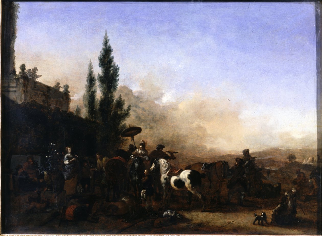 Die Rückkehr von der Falkenjagd von Philips Wouwerman