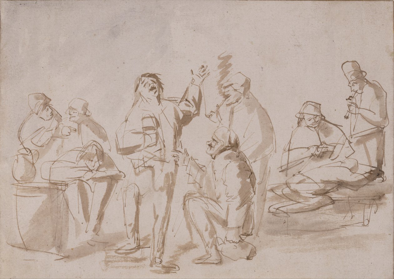 Bauern in einer Taverne, ca. 1662 von Phillips de Koninck