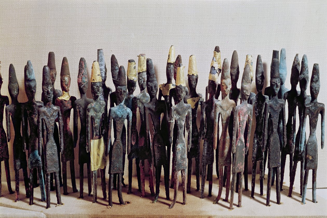 Opferstatuetten, aus dem Tempel der Obelisken, Byblos von Phoenician School