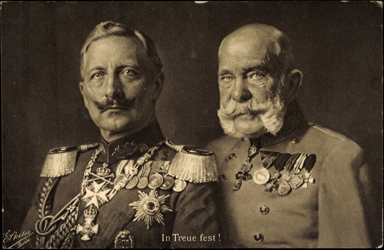 Kaiser Wilhelm II. von Preußen mit Kaiser Franz Josef I. von Österreich, Loyalität von Photographer German