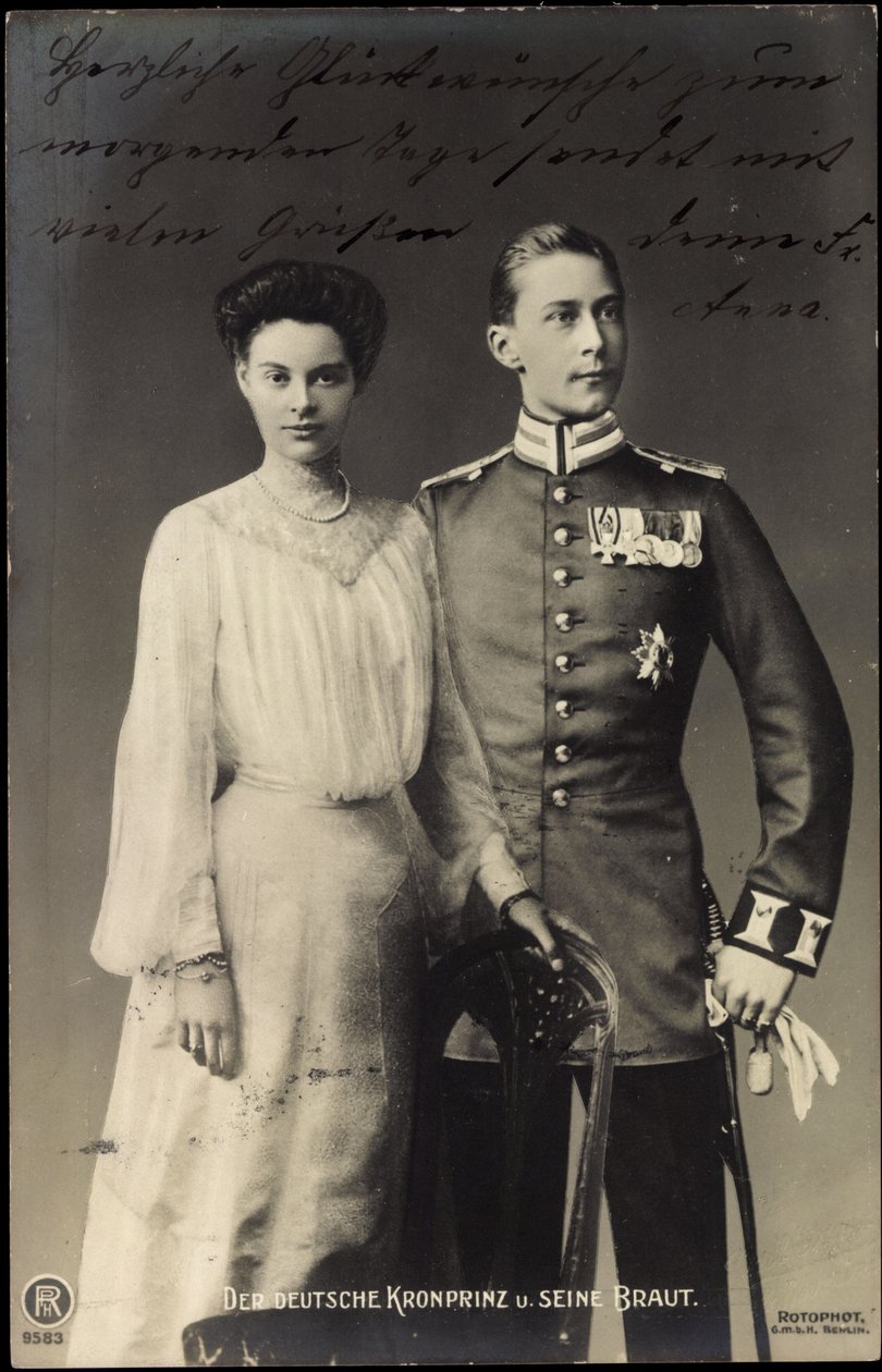 Deutscher Kronprinz mit Braut, Friedrich Wilhelm, RPH von Photographer German