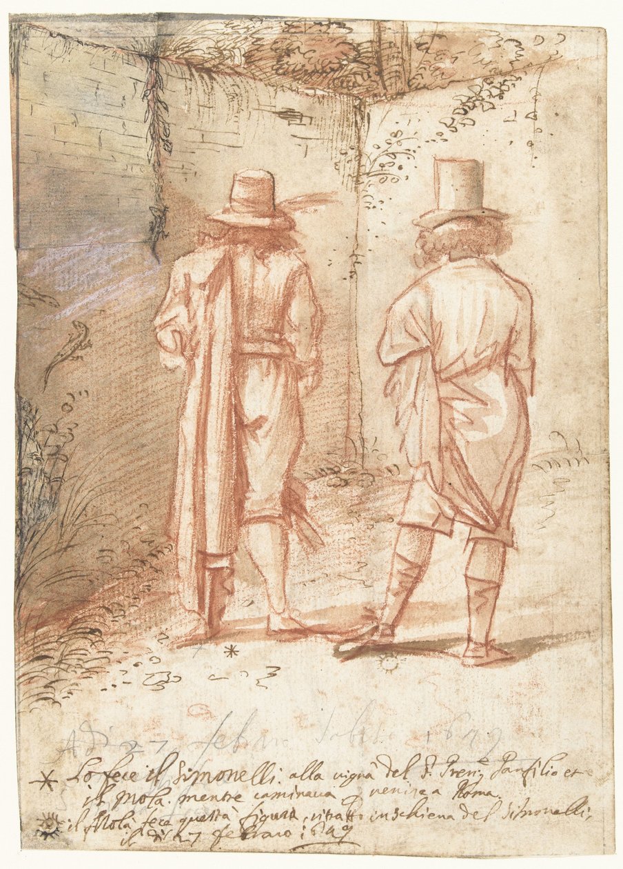 Porträts von Pier Francesco Mola und Niccolò Simonelli von Pier Francesco Mola