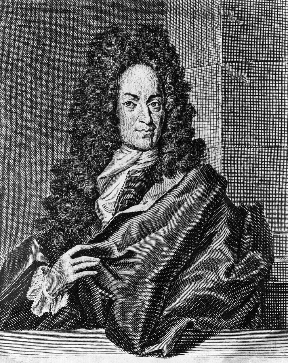 Porträt von Georg Ernst Stahl (1659-1734), deutscher Arzt und Chemiker, Gravur aus Opusculum chimico-physico-medicum, Halae Magdeburgicae von Blaise Nicolas Le Sueur