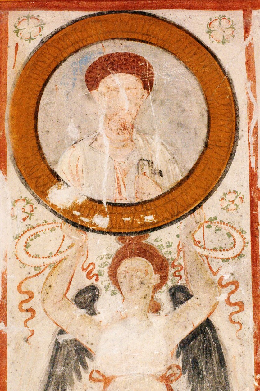 Tal der Gräber, Hypogäum-Fresko im Grab der drei Brüder, Palmyra, Syrien von Blaise Nicolas Le Sueur