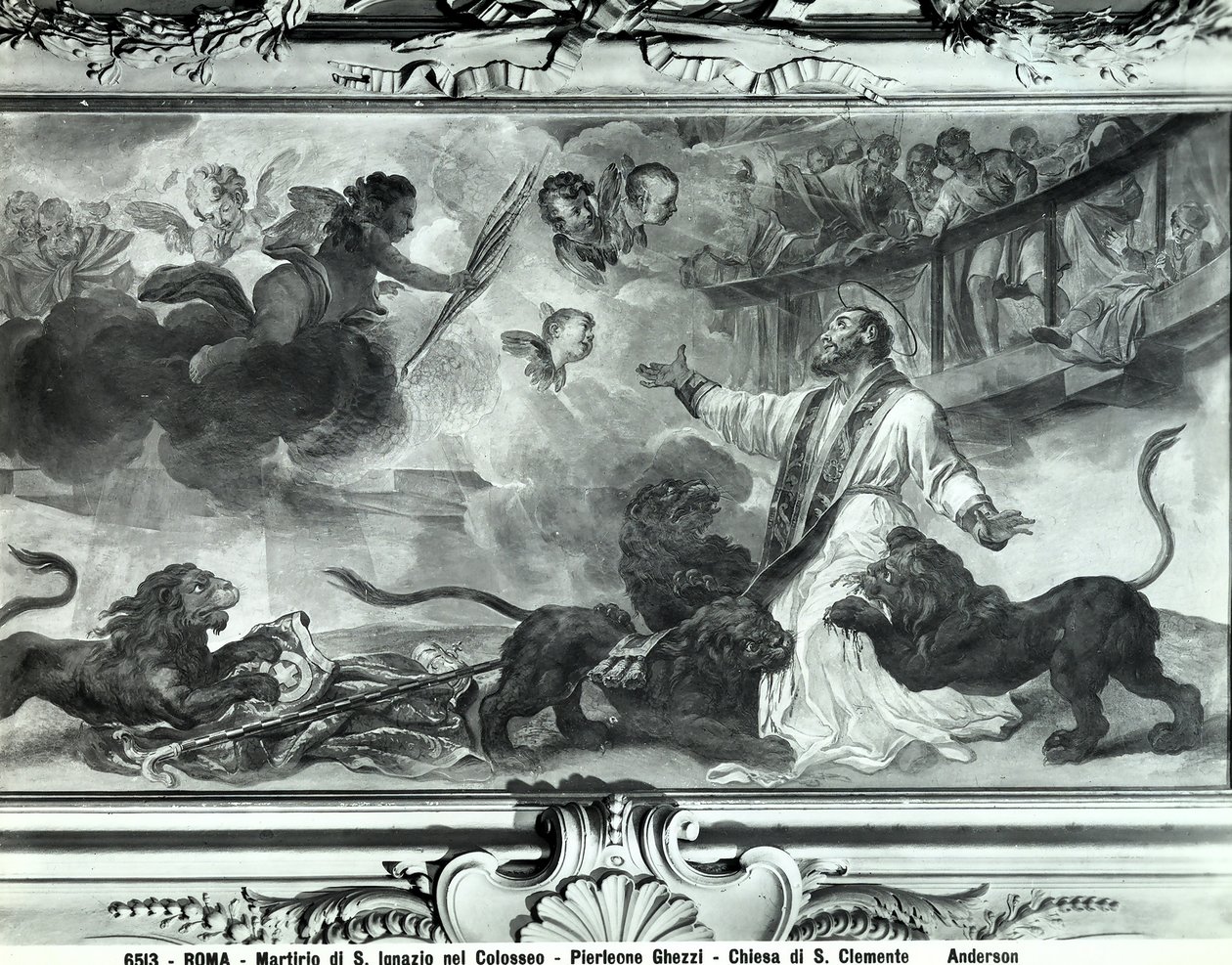 Das Martyrium des Hl. Ignatius von Antiochien im Kolosseum von Pier Leone Ghezzi