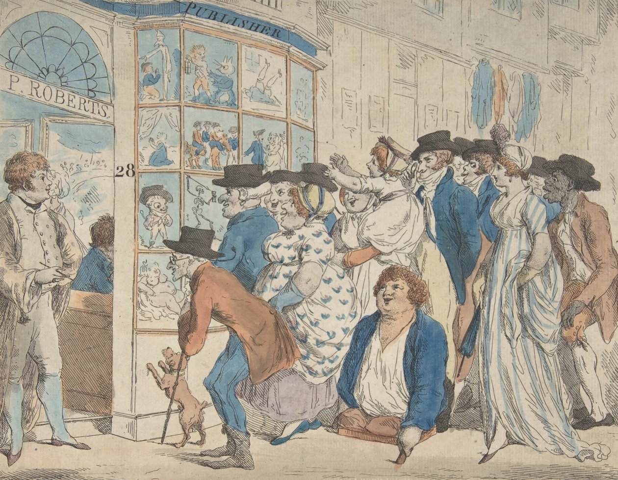 Karikaturladen von Piercy Roberts, 28 Middle Row, Holborn von Piercy Roberts