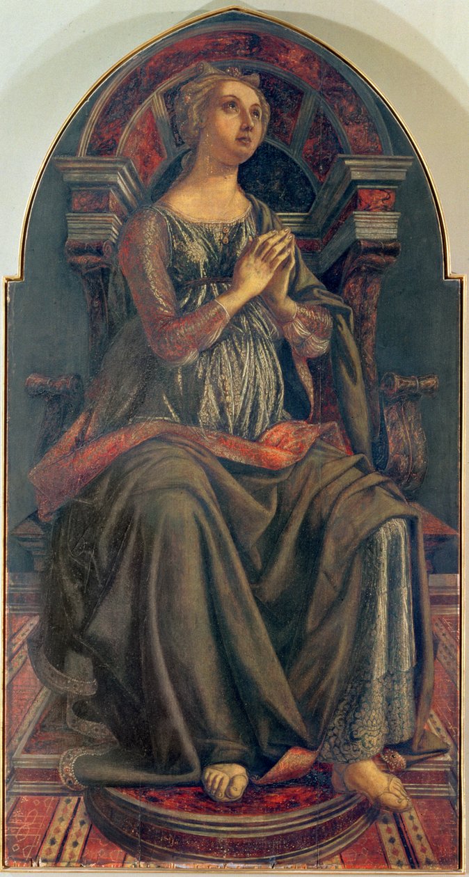 Hoffnung, aus einer Serie von Tafeln, die die Tugenden darstellen, entworfen für den Ratssaal der Kaufmannsgilde, 1469 von Piero del Pollaiolo