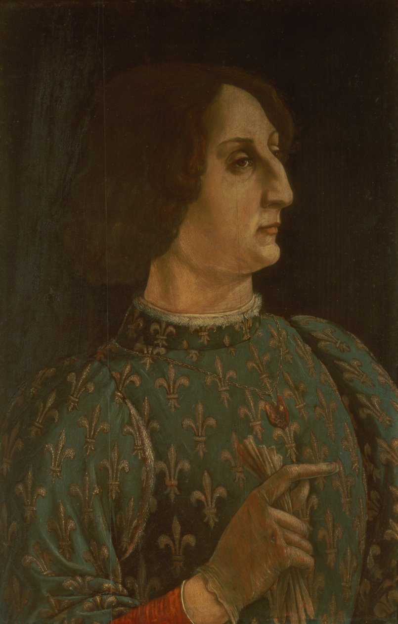 Porträt von Galeazzo Mario Sforza (1444-76) ca. 1471 von Piero del Pollaiolo
