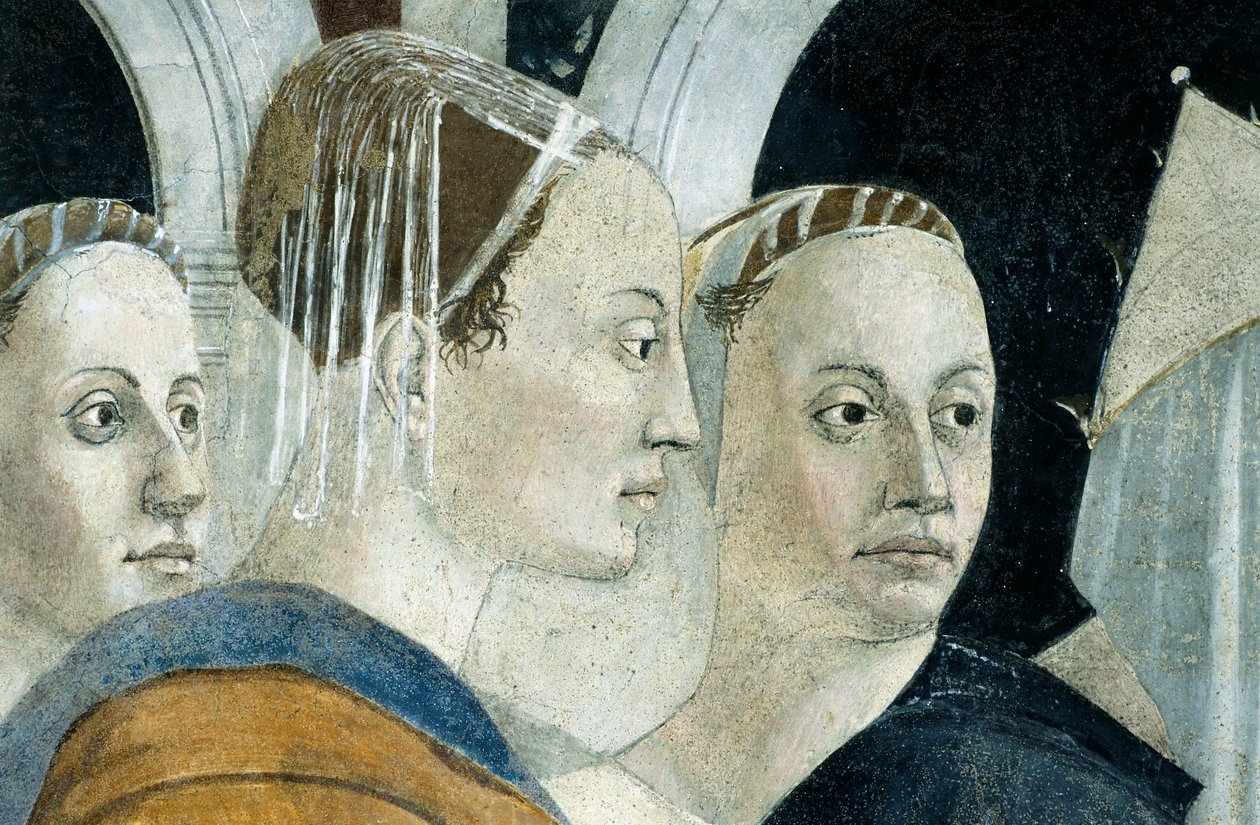 Detail aus Die Legende vom Wahren Kreuz, zeigt die Entdeckung und Verifizierung des Wahren Kreuzes (Detail) von Piero della Francesca