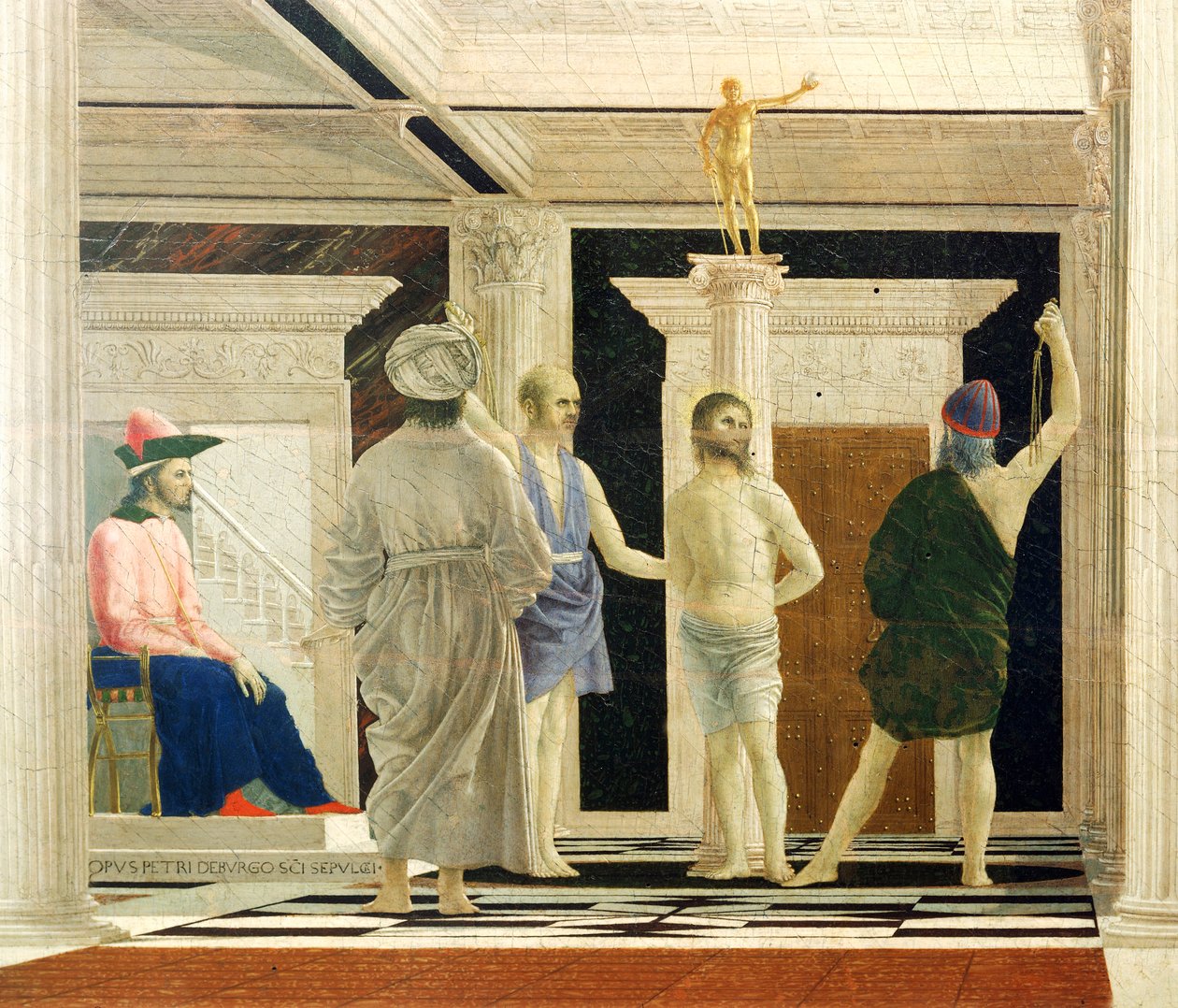 Geißelung Christi (Detail) von Piero della Francesca