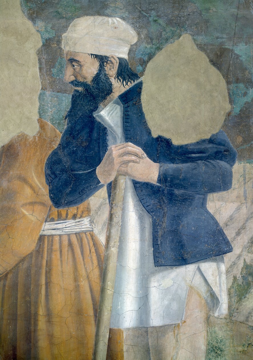 Die Legende vom Wahren Kreuz, die Entdeckung des Kreuzes (Detail) von Piero della Francesca