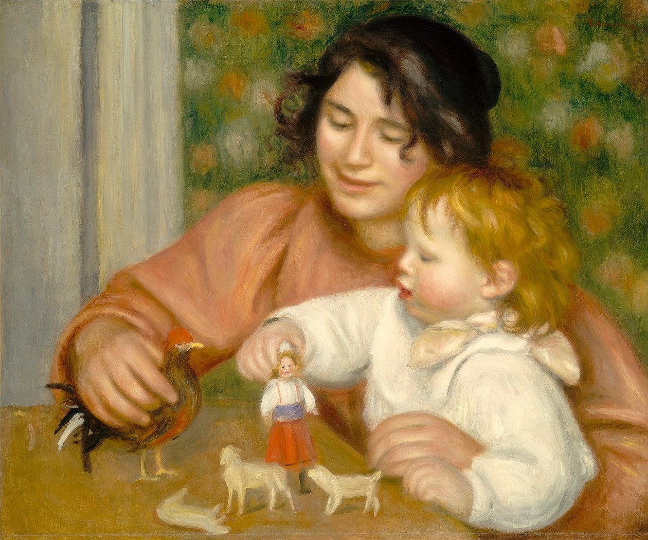 Kind mit Spielzeug, Gabrielle und der Sohn des Künstlers, Jean, 1895-96 von Pierre Auguste Renoir