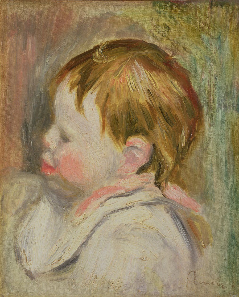 Kopf eines Babys von Pierre-Auguste Renoir