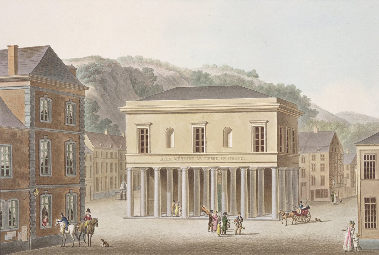 Portikus des Brunnens von Pouhon in Spa, aus 