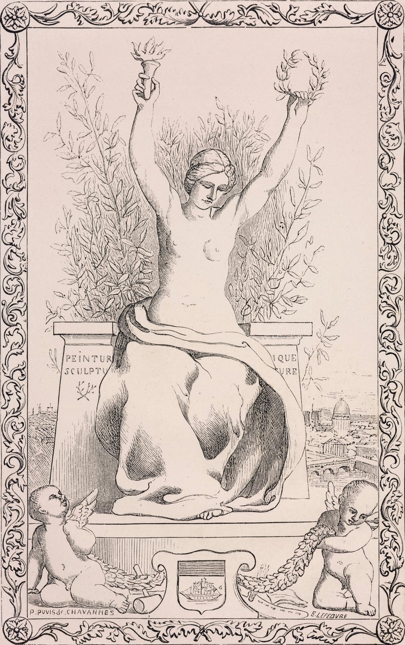 Allegorie von Paris, 19. Jahrhundert von Pierre Puvis de Chavannes