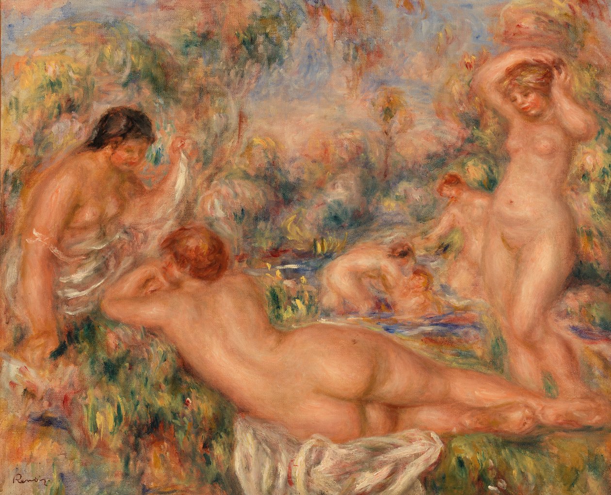 Badende (Baigneuses) von Pierre-Auguste Renoir