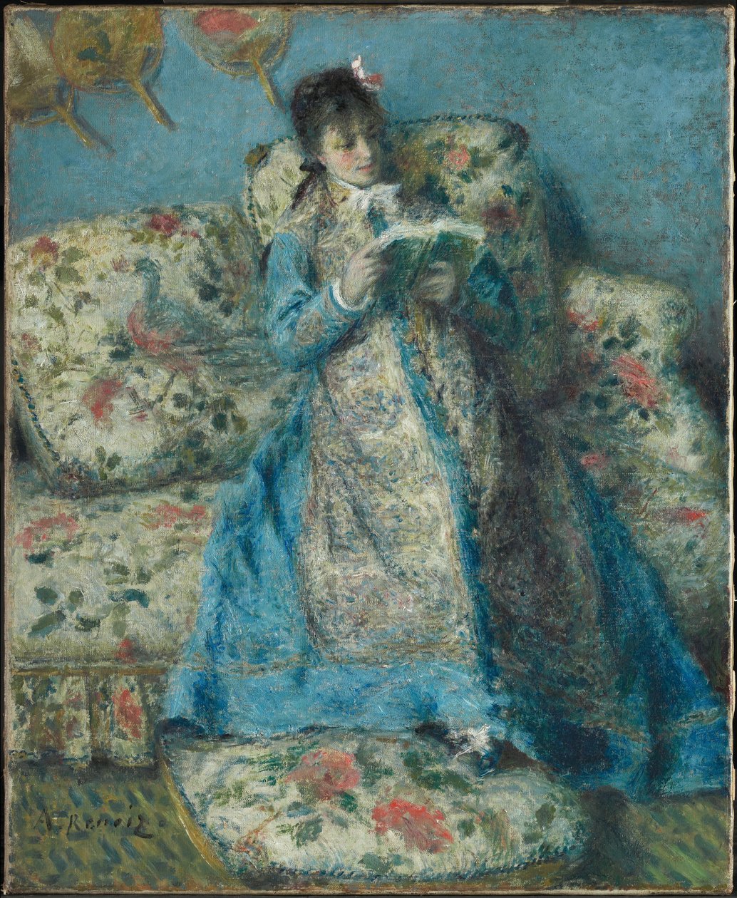 Porträt von Madame Monet (Madame Claude Monet beim Lesen) von Pierre-Auguste Renoir