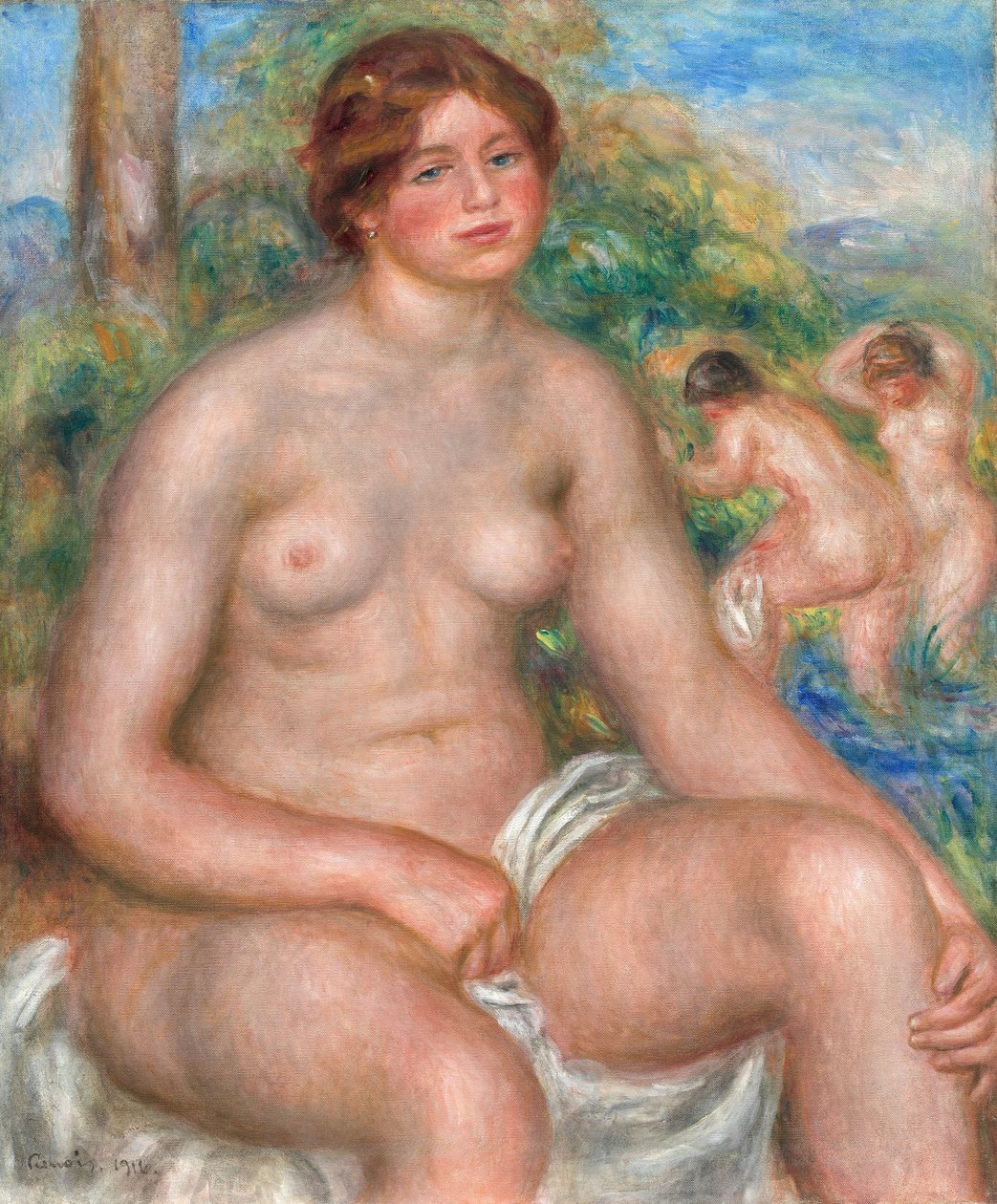 Sitzende Badende von Pierre-Auguste Renoir