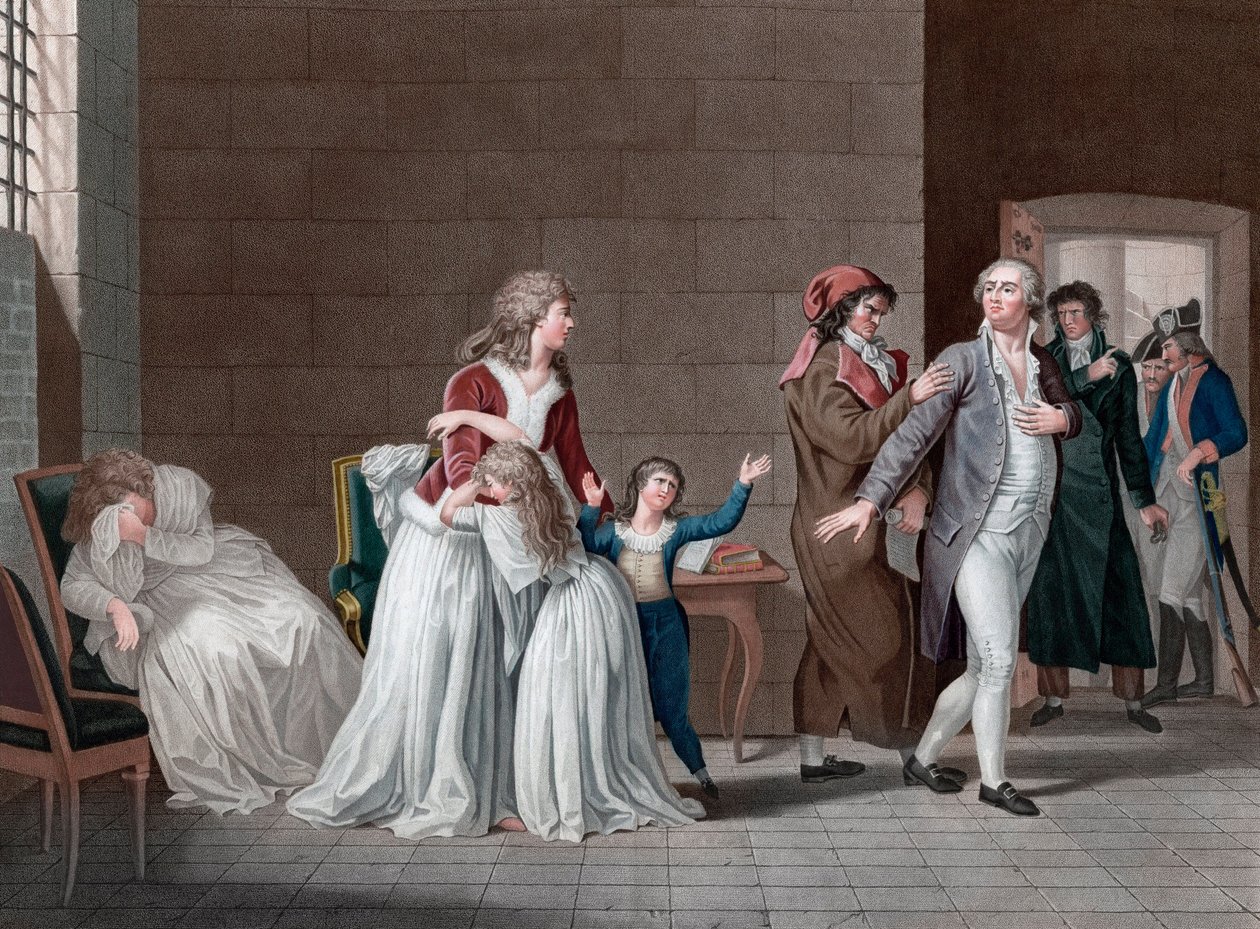 Trennung von König Ludwig XVI. von Frankreich (1754-1793) von seiner Familie. Paris, Temple-Gefängnis, am 20. Januar von Pierre (after) Bouillon