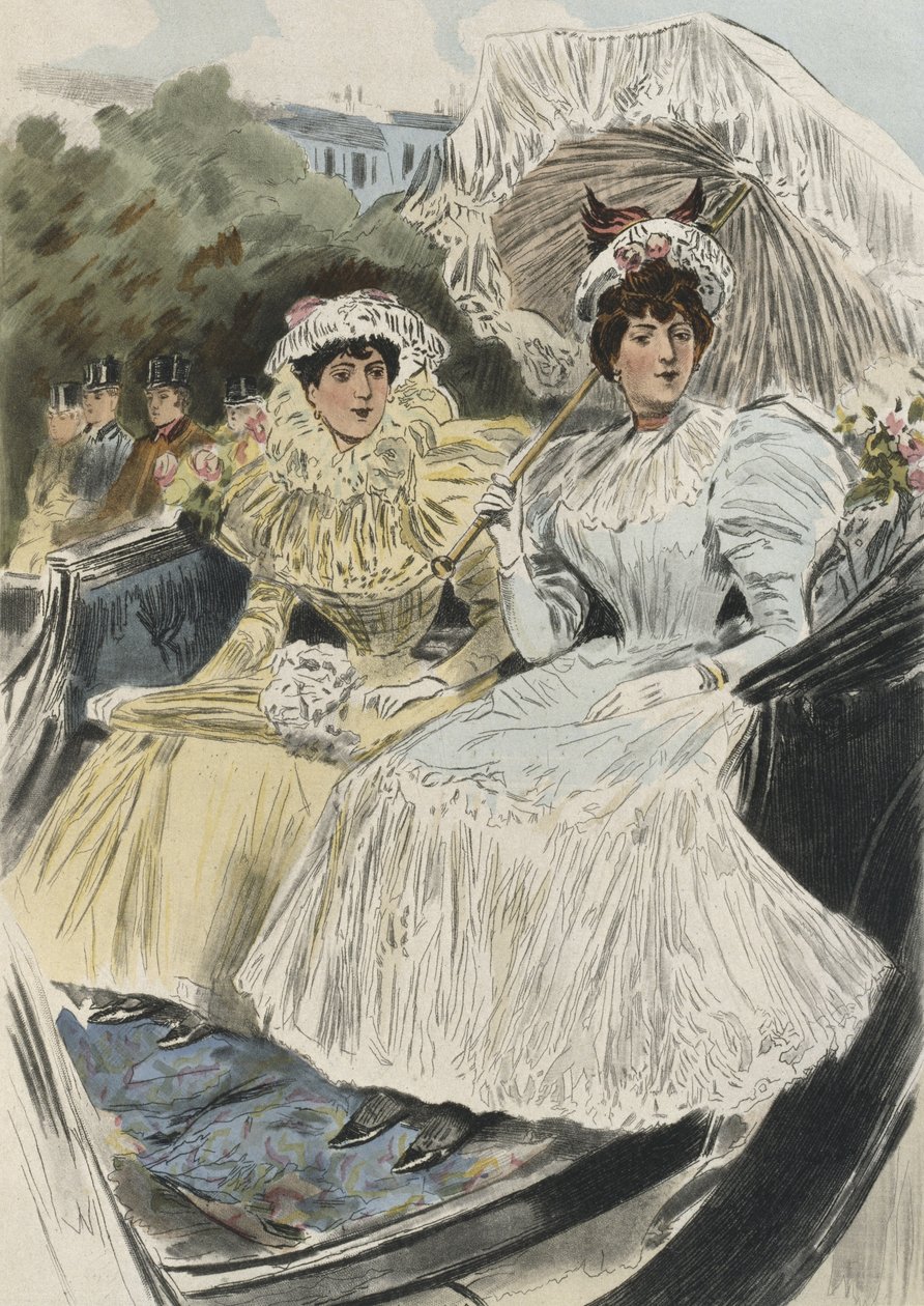 Vornehme junge Frauen von leichter Tugend, Illustration aus 