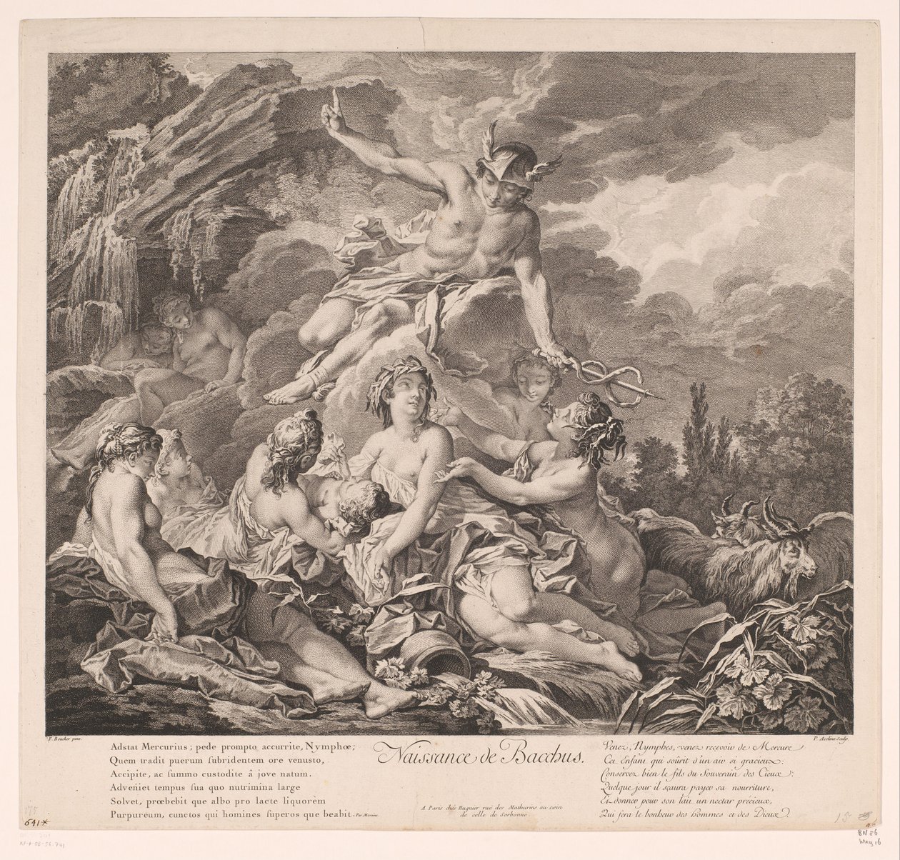 Geburt des Bacchus von Pierre Alexandre Aveline
