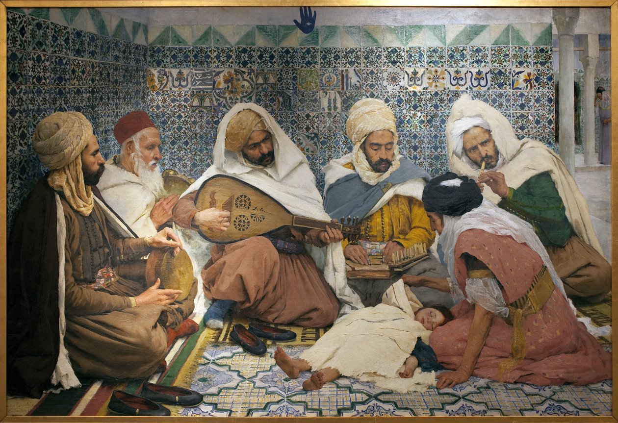 Exorzismus: Arabische Musiker vertreiben Dschinn aus dem Körper eines Kindes von Pierre Andre Brouillet
