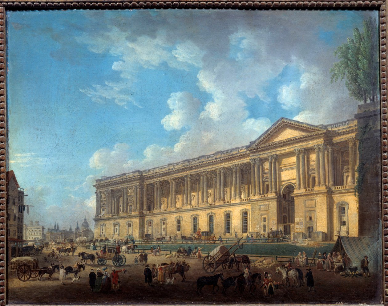 Die Kolonnade des neu freigelegten Louvre. Ansicht von Paris von Pierre Antoine Demachy