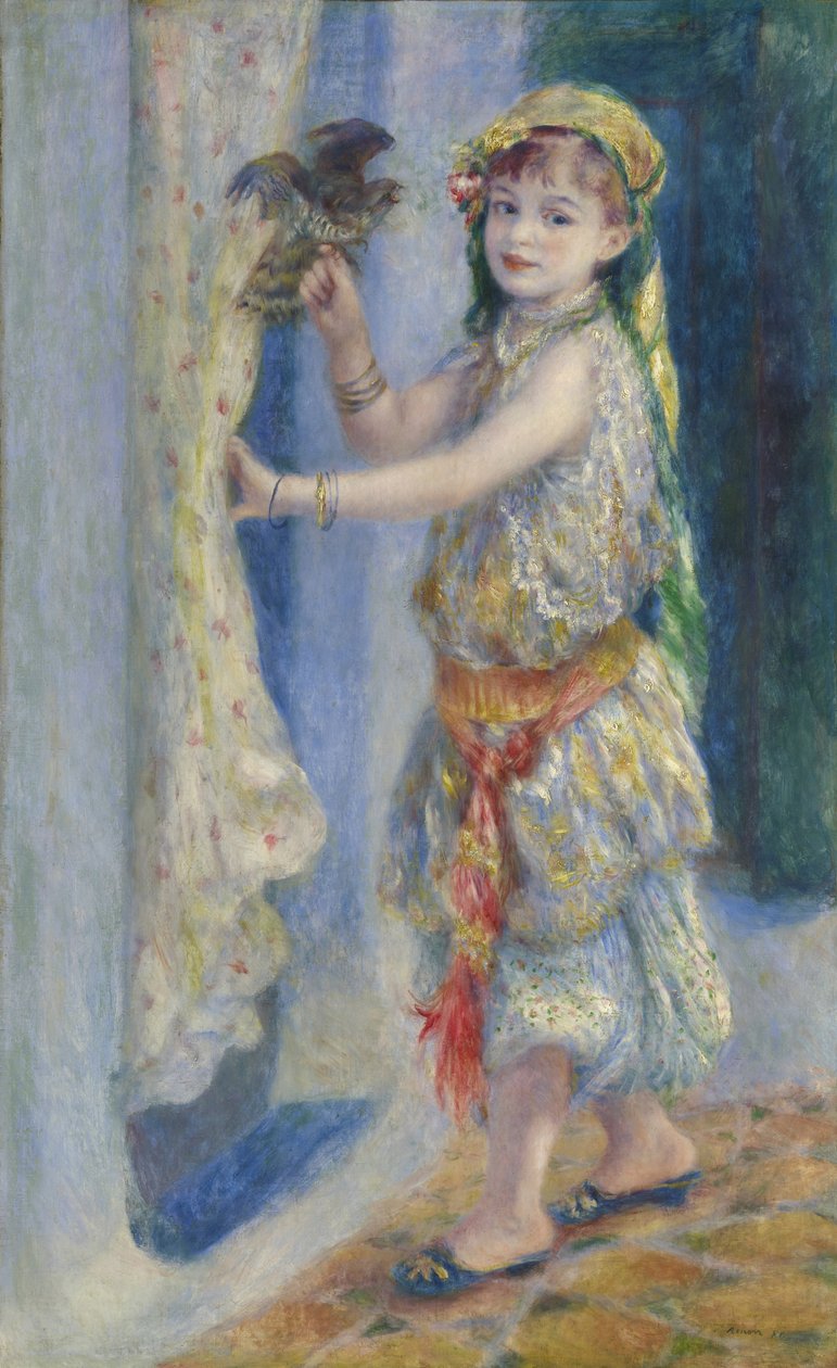 Kind mit einem Vogel von Pierre-Auguste Renoir