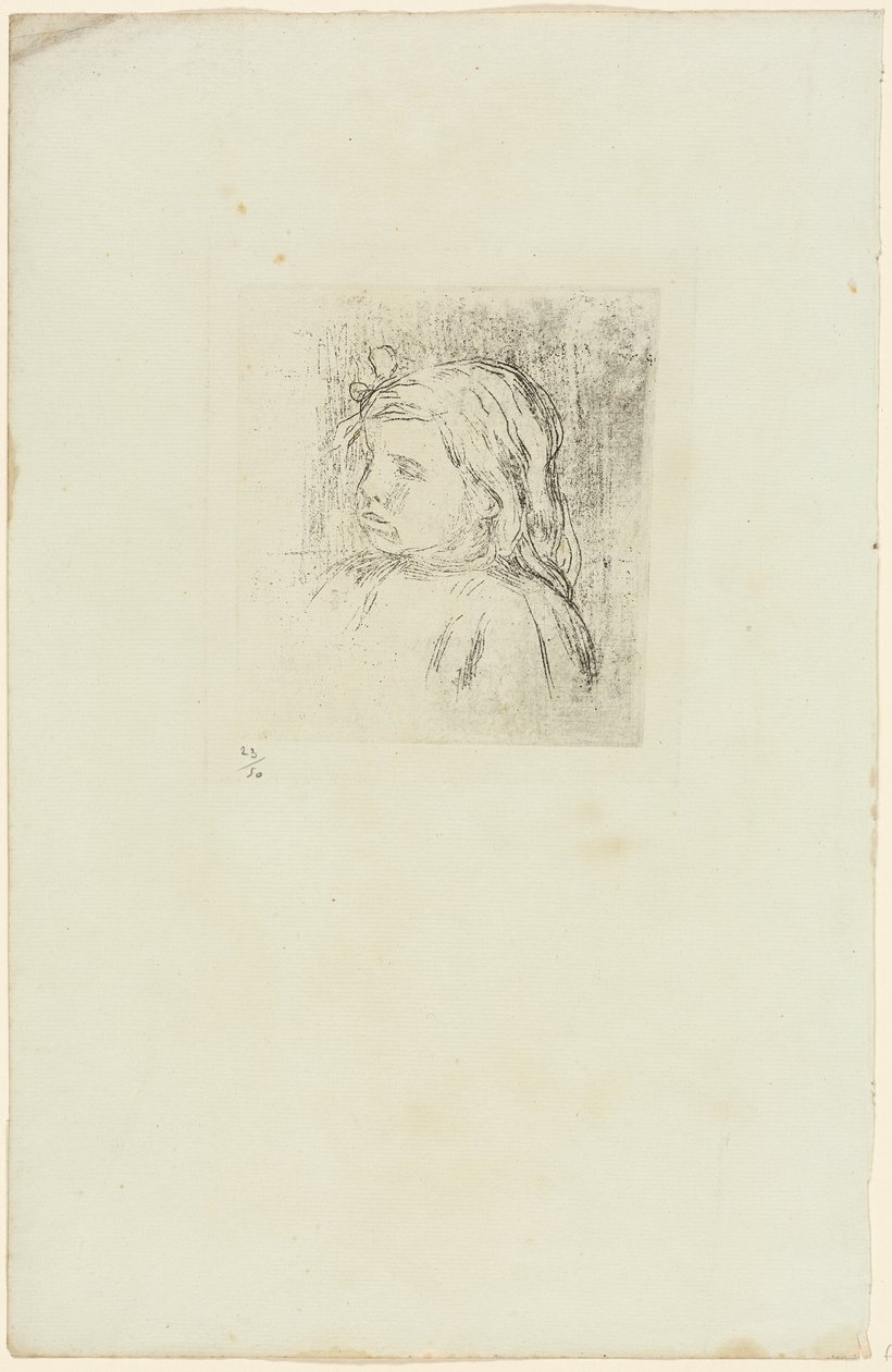 Claude Renoir, nach links gedreht von Pierre Auguste Renoir