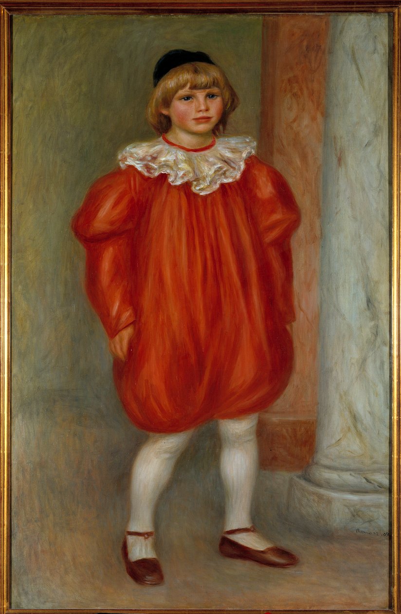 Claude Renoir im Clownkostüm von Pierre Auguste Renoir