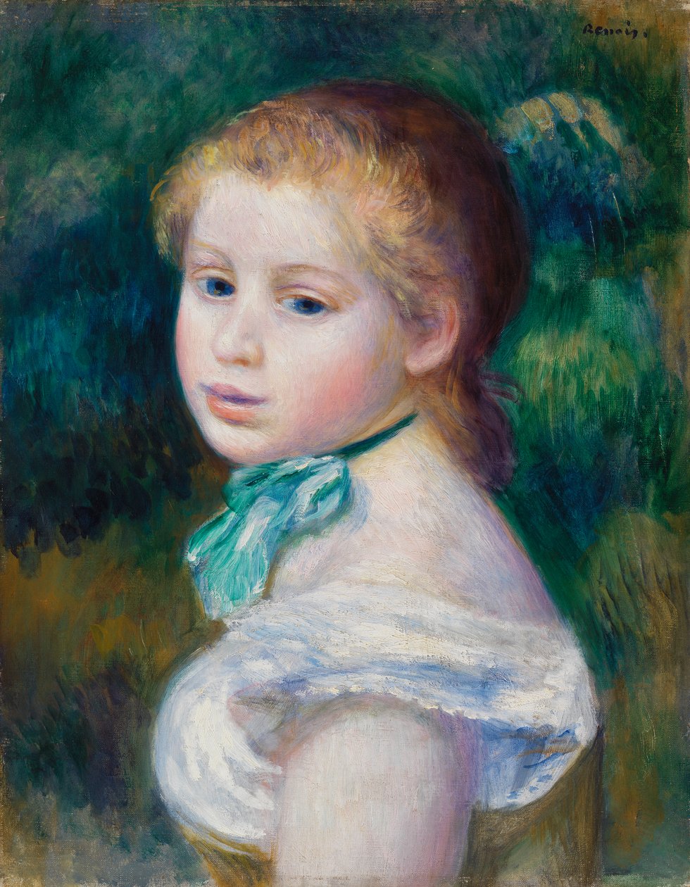 Kopf eines jungen Mädchens von Pierre Auguste Renoir