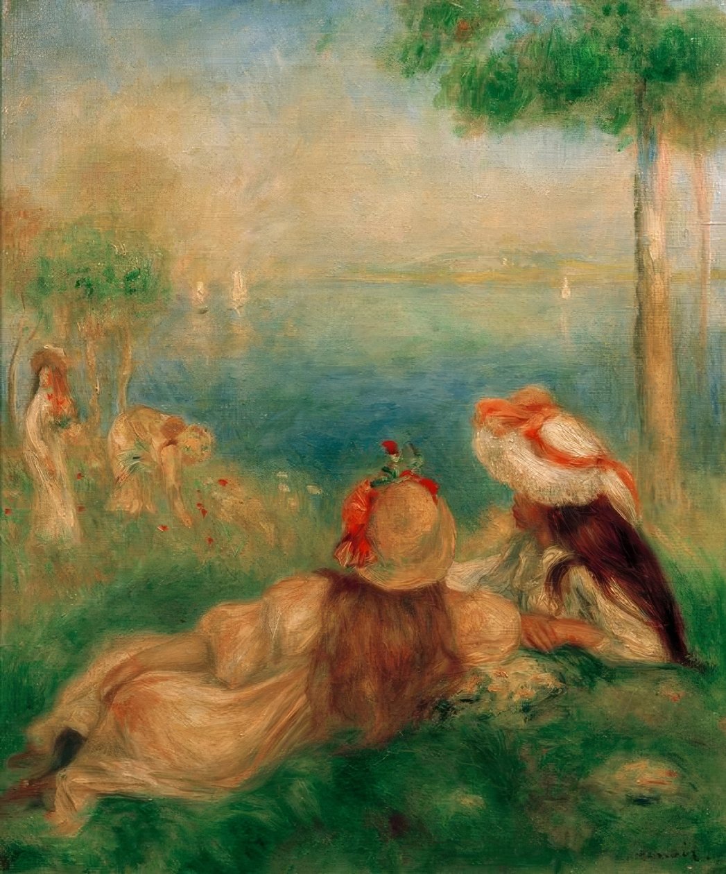 Mädchen am Meer von Pierre Auguste Renoir