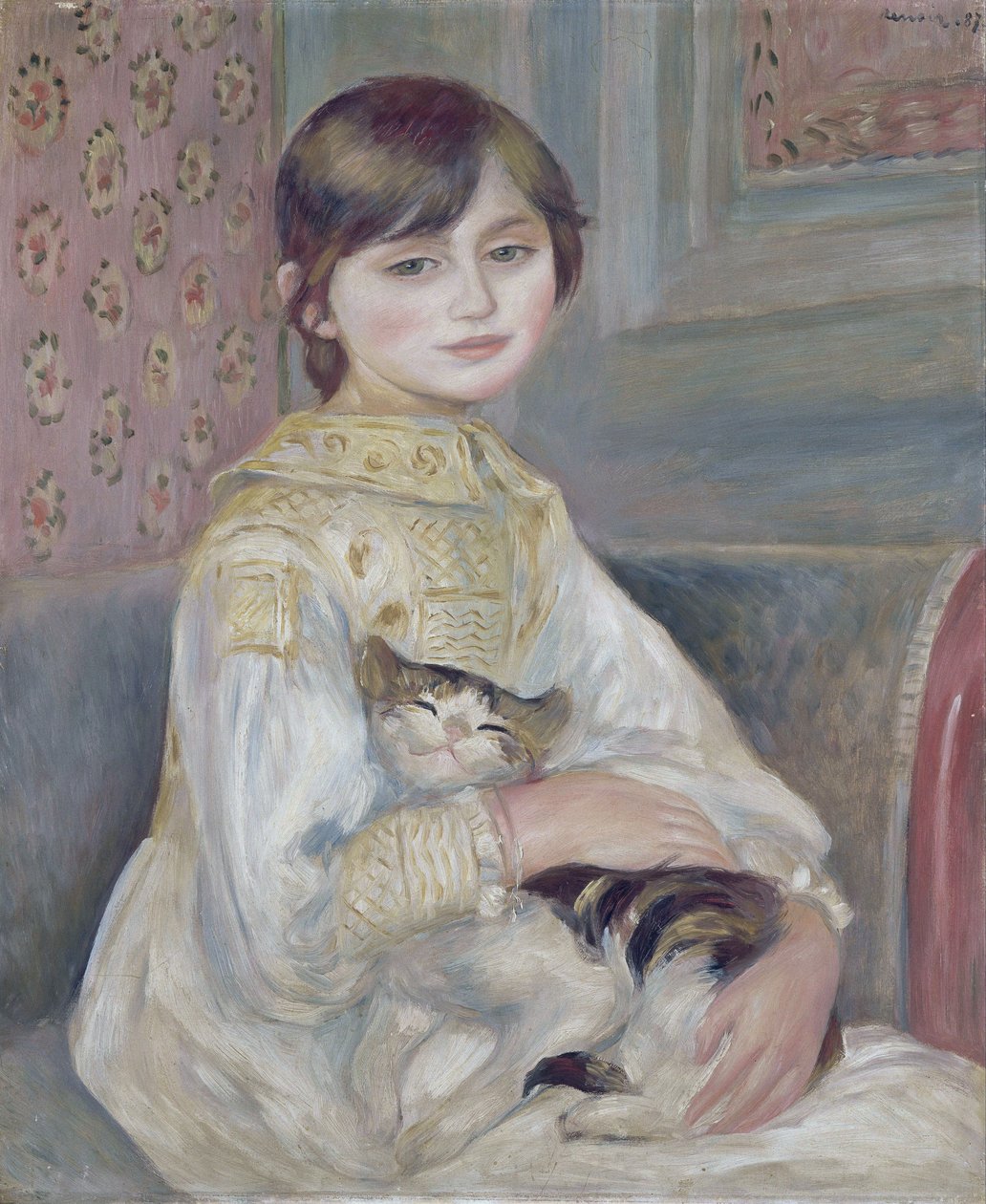 Julie Manet, auch bekannt als das Kind mit der Katze von Pierre Auguste Renoir