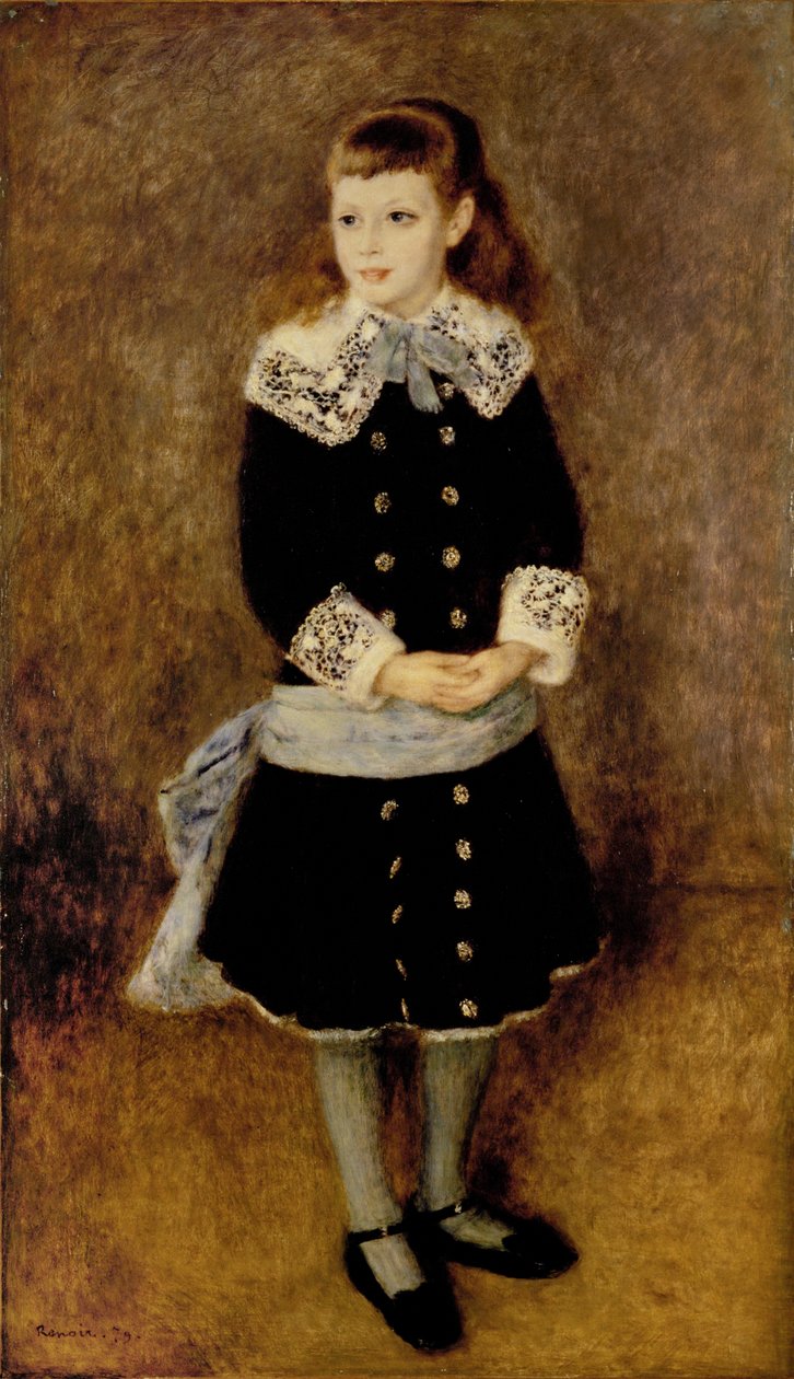 Das Mädchen mit dem blauen Gürtel von Pierre Auguste Renoir