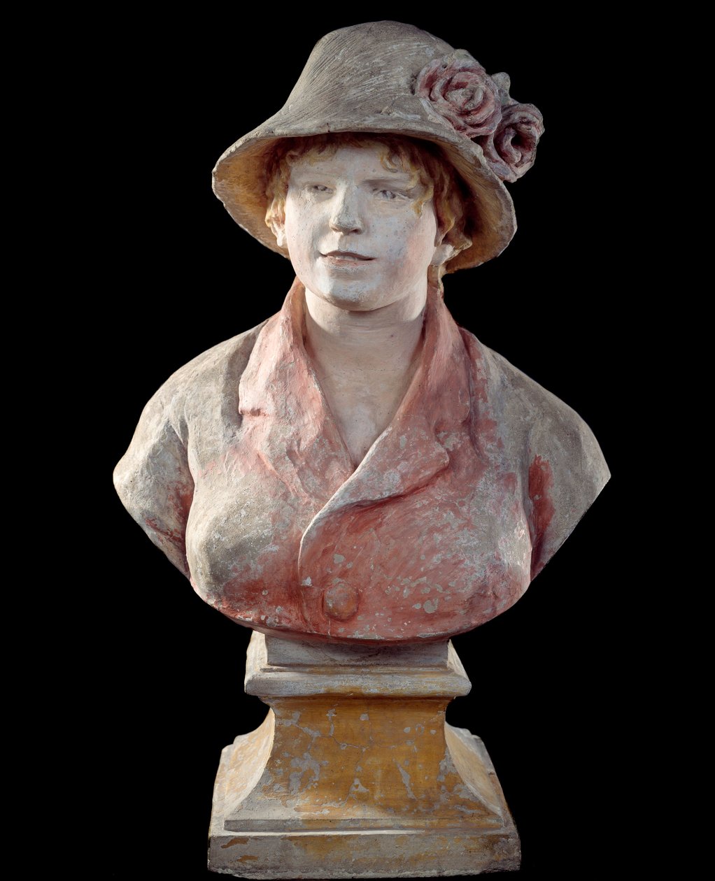 Madame Renoir, Ehefrau des Künstlers. Büste aus polychromem Mörtel von Pierre Auguste Renoir (1841-1919) 1916 Paris, Musée d