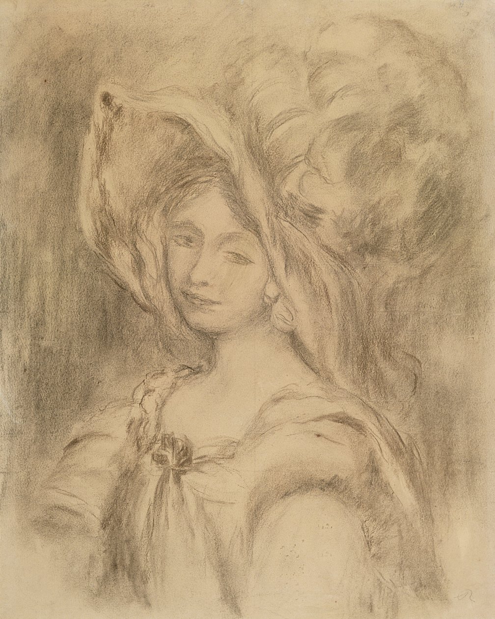 Mme Dieterle mit Hut, ca. 1896 von Pierre Auguste Renoir