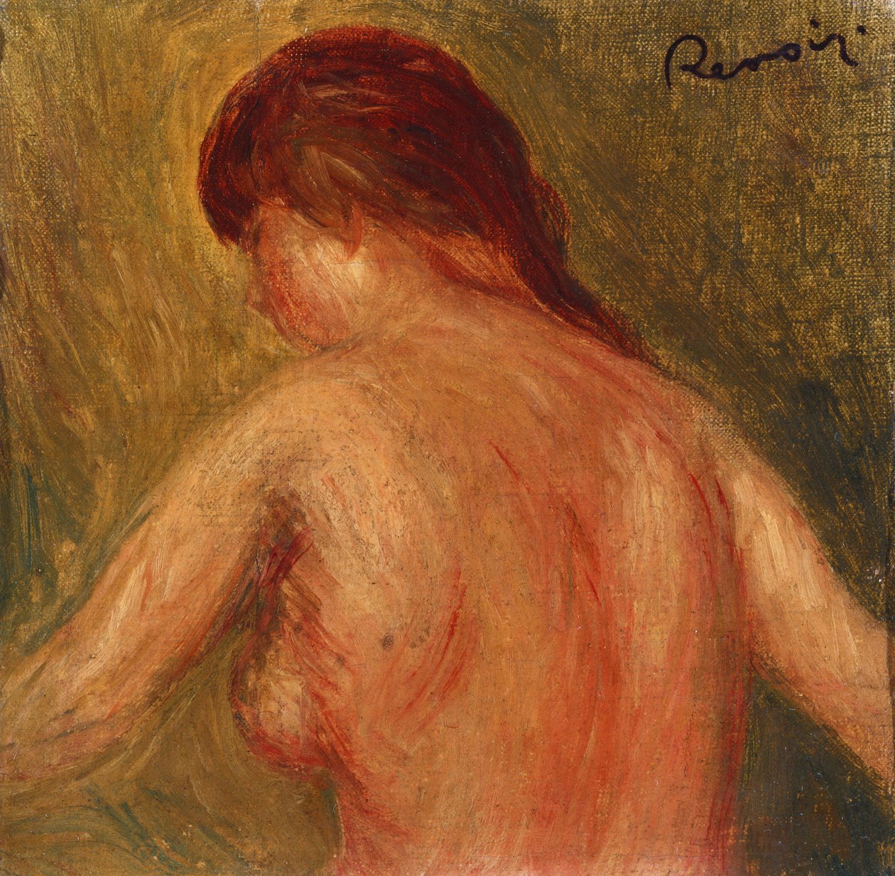 Weiblicher Akt von hinten von Pierre Auguste Renoir