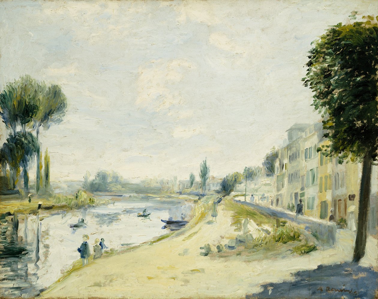 Die Ufer der Seine bei Bougival, ca. 1875 von Pierre Auguste Renoir