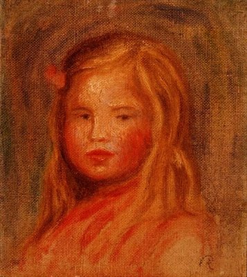 Junges Mädchen mit langen Haaren von Pierre Auguste Renoir