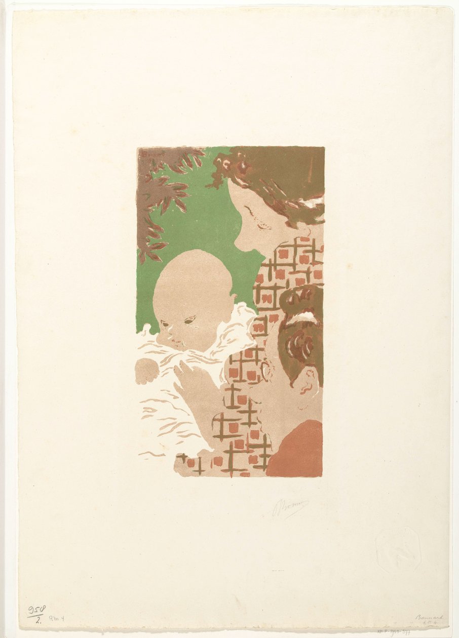 Andrée Terrasse mit Sohn Jean und Bruder Pierre Bonnard von Pierre Bonnard