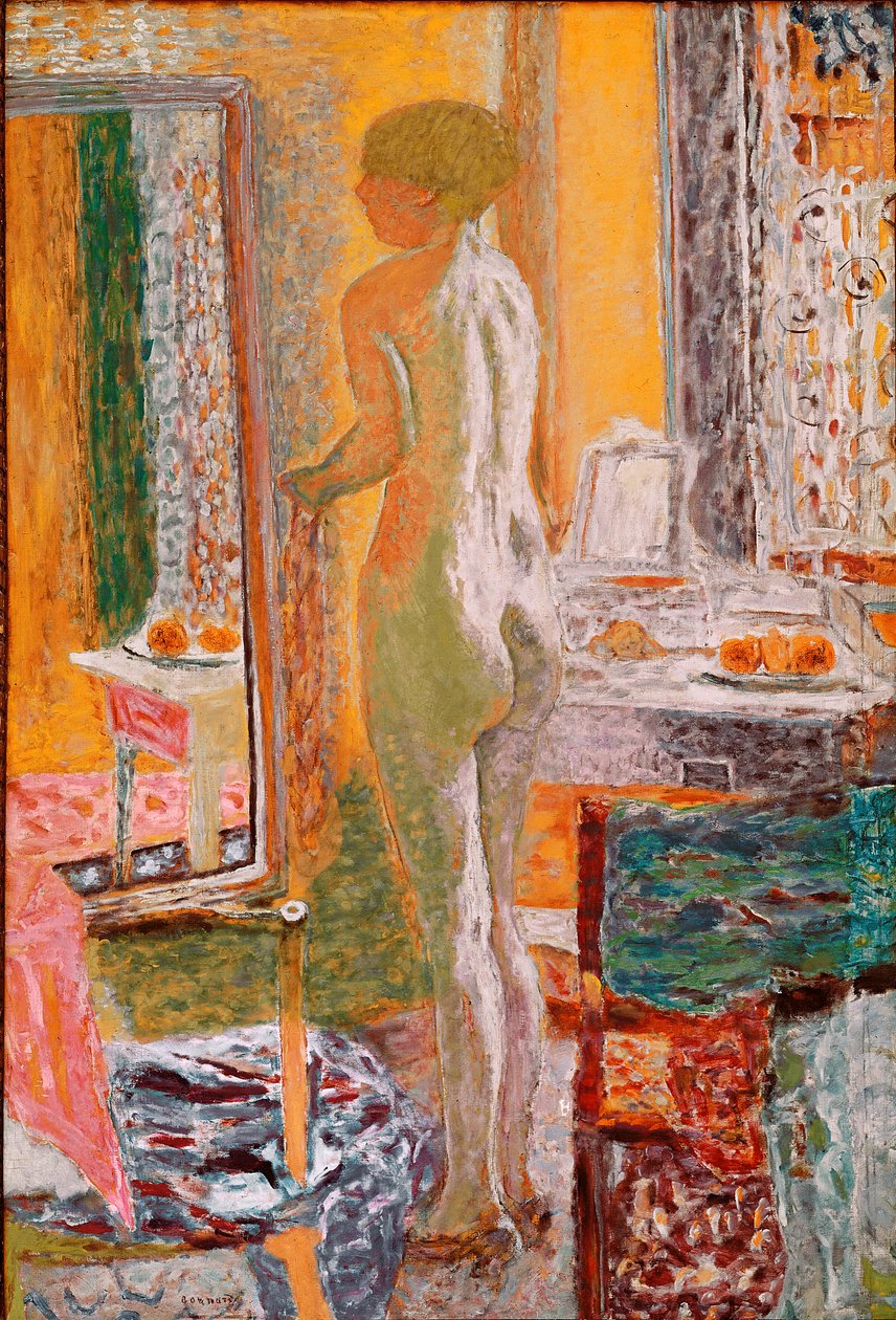 Akt vor dem Spiegel von Pierre Bonnard