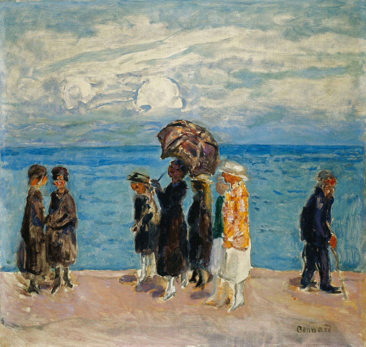 Spaziergänger am Meer von Pierre Bonnard