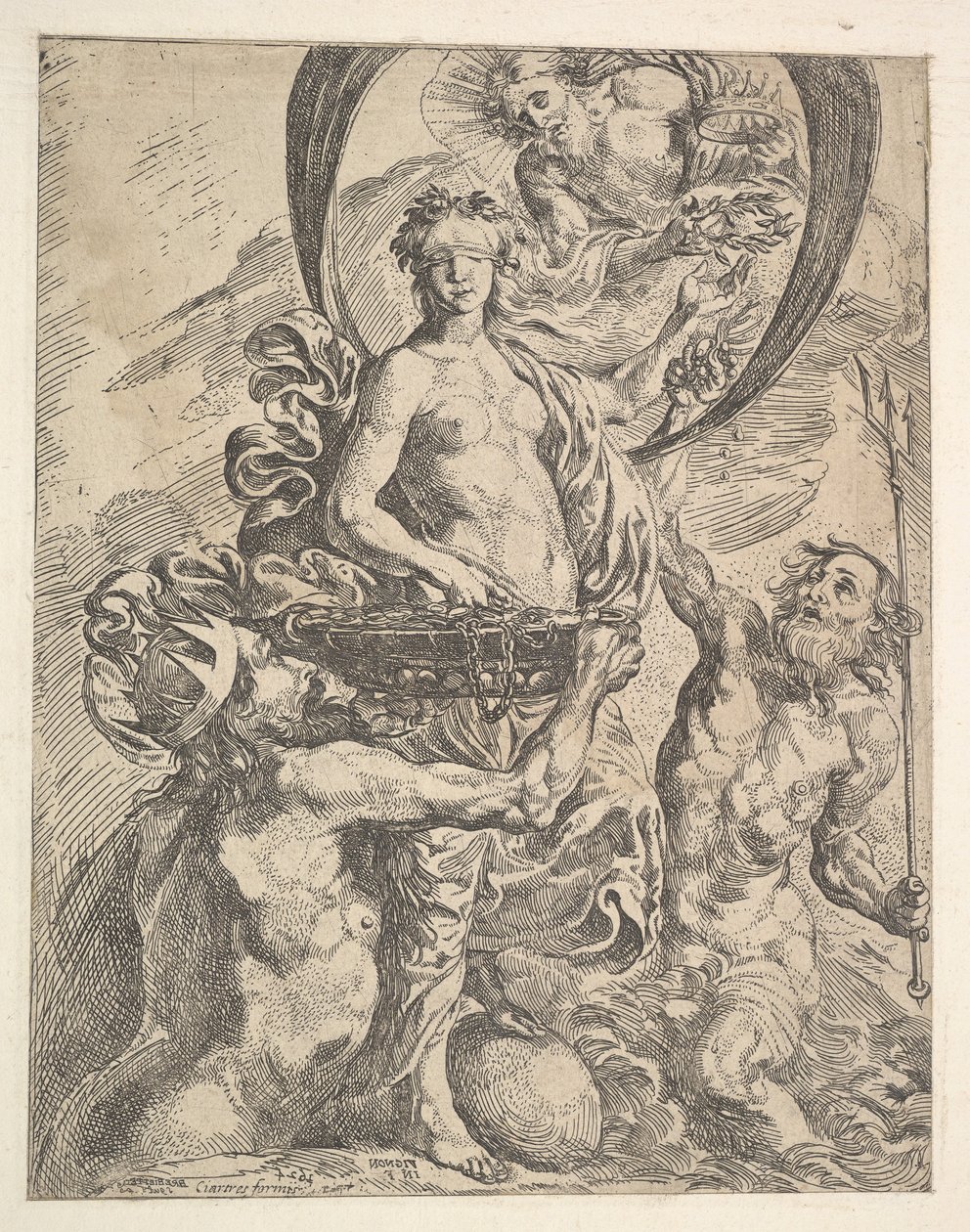 Jupiter, Pluto und Neptun bieten ihr Reichtum der Fortuna an von Pierre Brebiette
