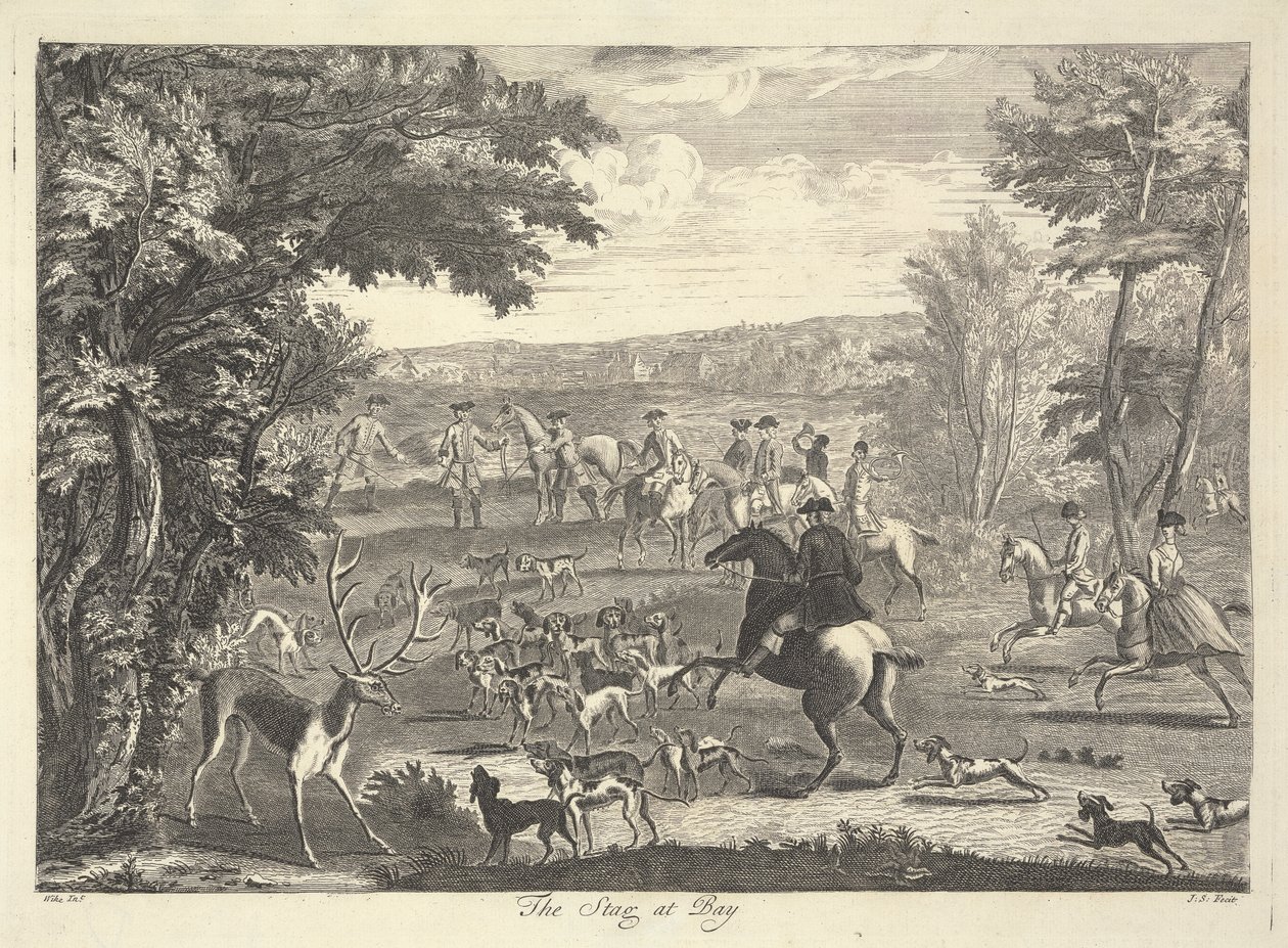 Der Hirsch in der Enge von Pierre Charles Canot
