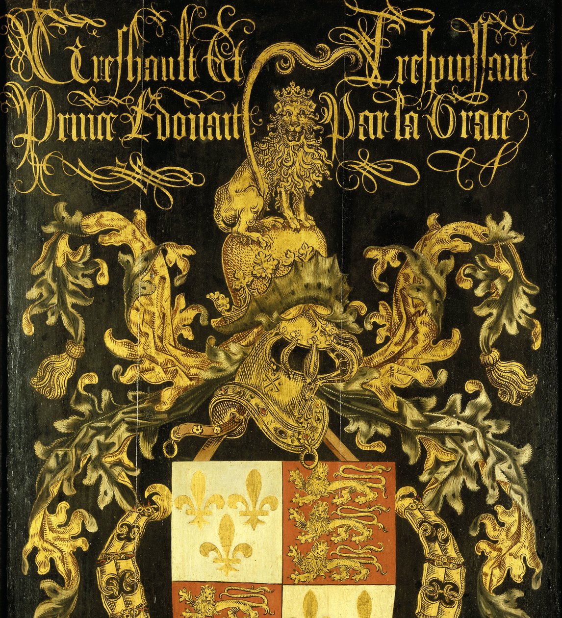 Schild von Edward IV (1442-83), König von England, in seiner Eigenschaft als Ritter des Ordens vom Goldenen Vlies von Pierre Coustain (attributed to)