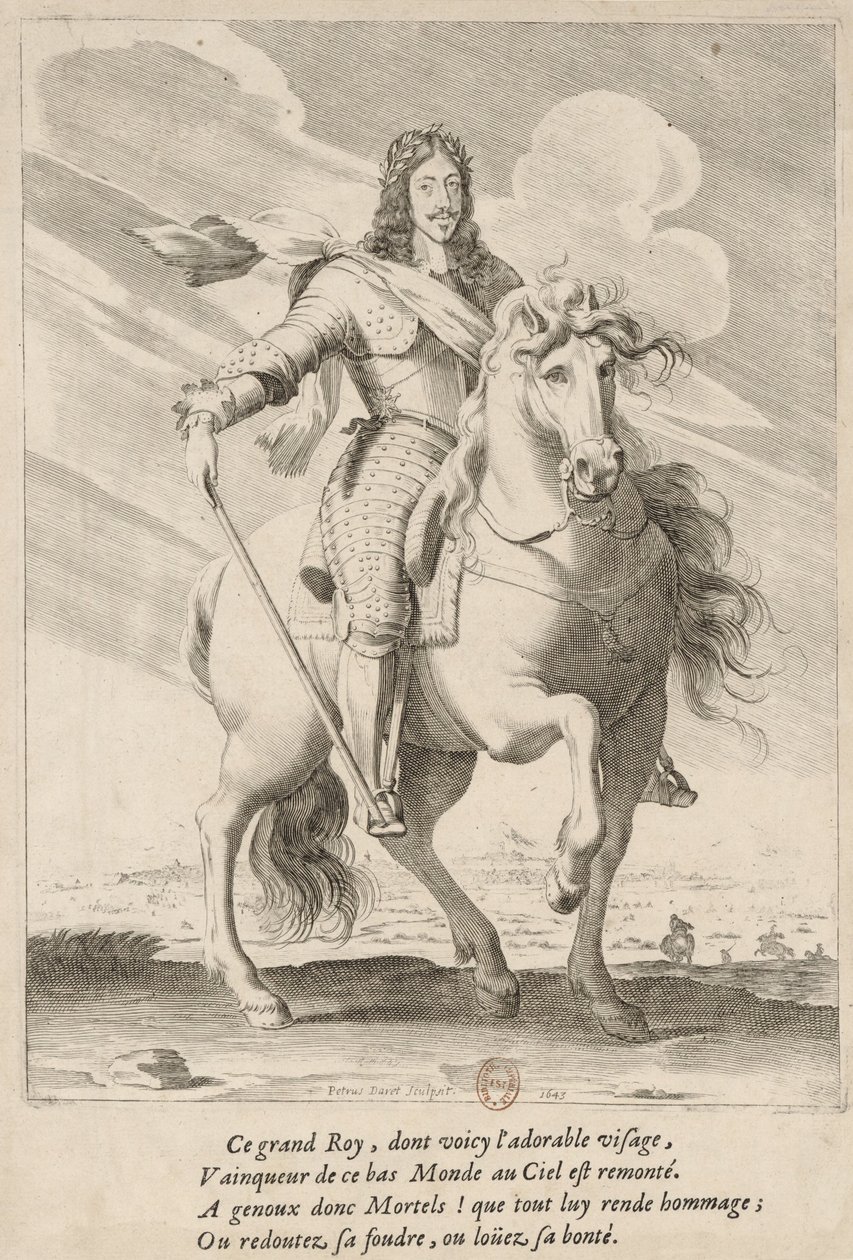 Reiterporträt von Ludwig XIII. von Frankreich von Pierre Daret