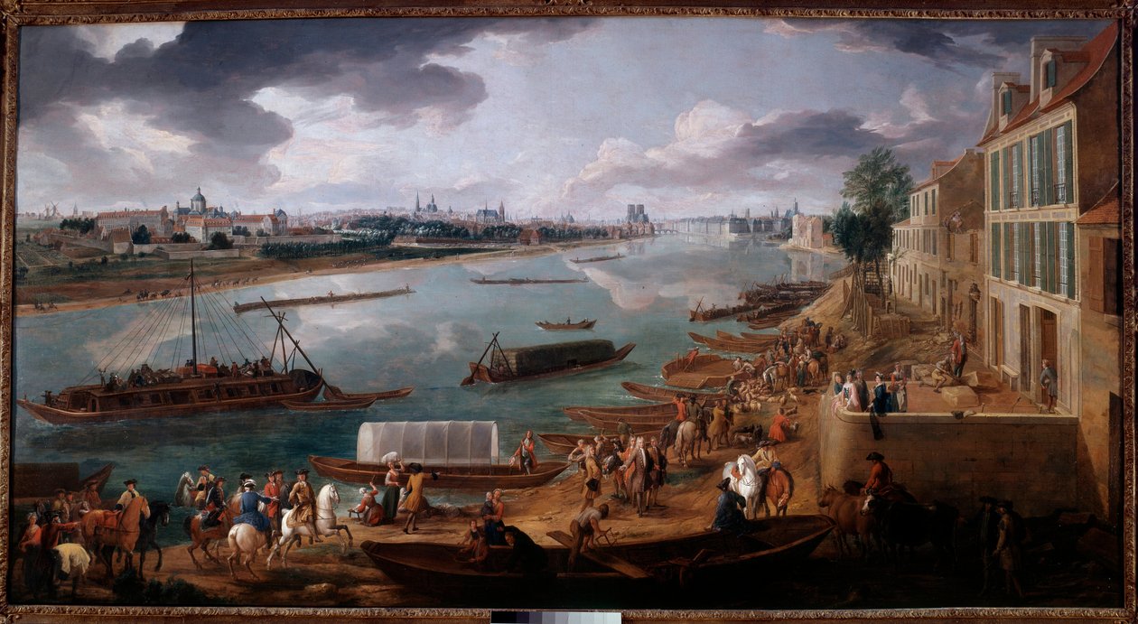 Ansicht von Paris, vom Quai de la Rapée aus gesehen, 1716 von Pierre Denis Martin