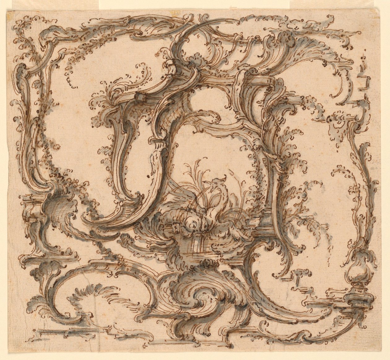 Zeichnung, Ornamentkomposition, ca. 1745 von Pierre Edme Babel