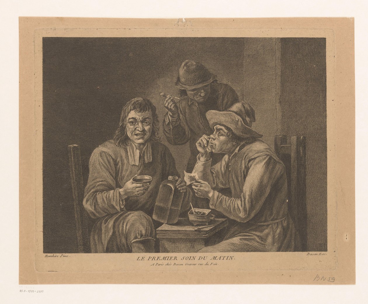 Tabakschnupfende und -rauchende Gesellschaft von Pierre François Basan